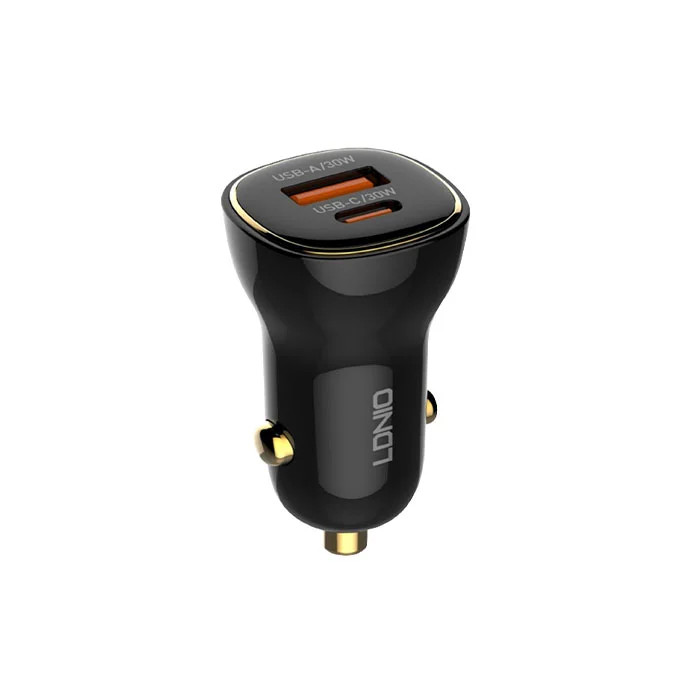 شارژر فندکی الدینیو مدل LDNIO C103 | شارژ سریع 60 وات، دو پورت PD و QC