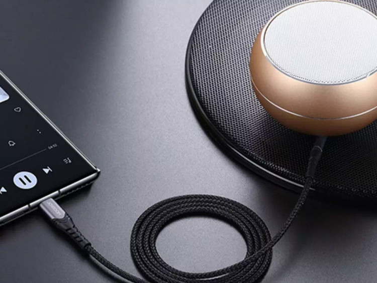 مبدل تایپ سی به جک 3.5 میلیمتری یک متری جویروم JOYROOMHIFI SY-A03 1M