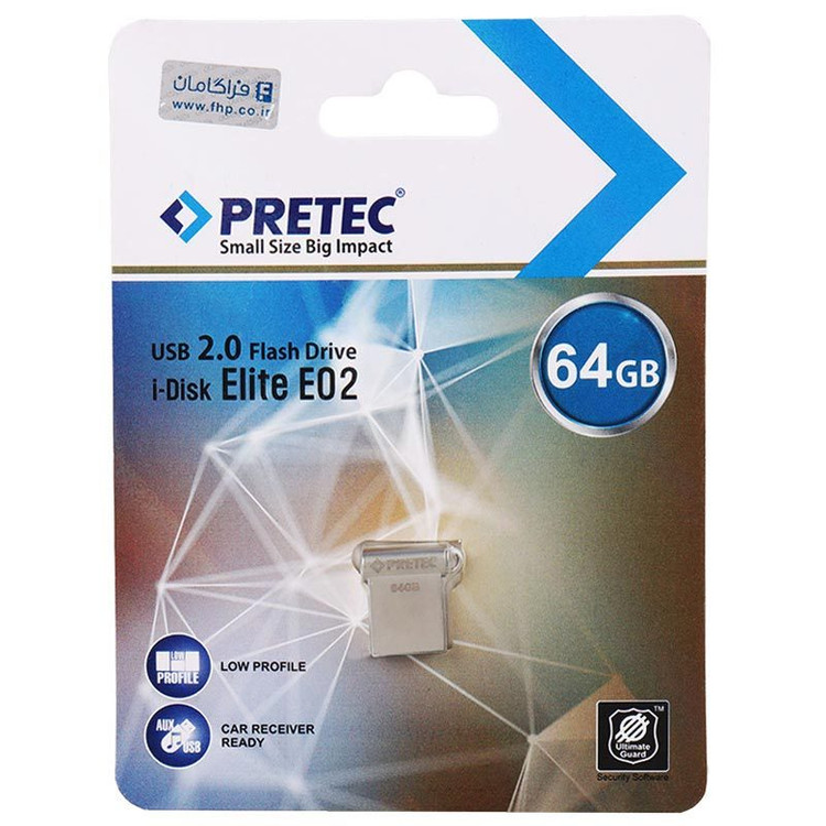 فلش مموری Pretec i-Disk Elite E02 16GB | مقاوم، جمعوجور و مقرونبهصرفه