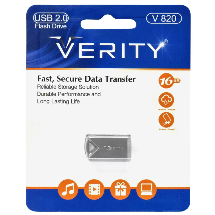 فلش مموری Verity V-820 16GB | حافظه مقاوم، کوچک و اقتصادی با USB 2.0
