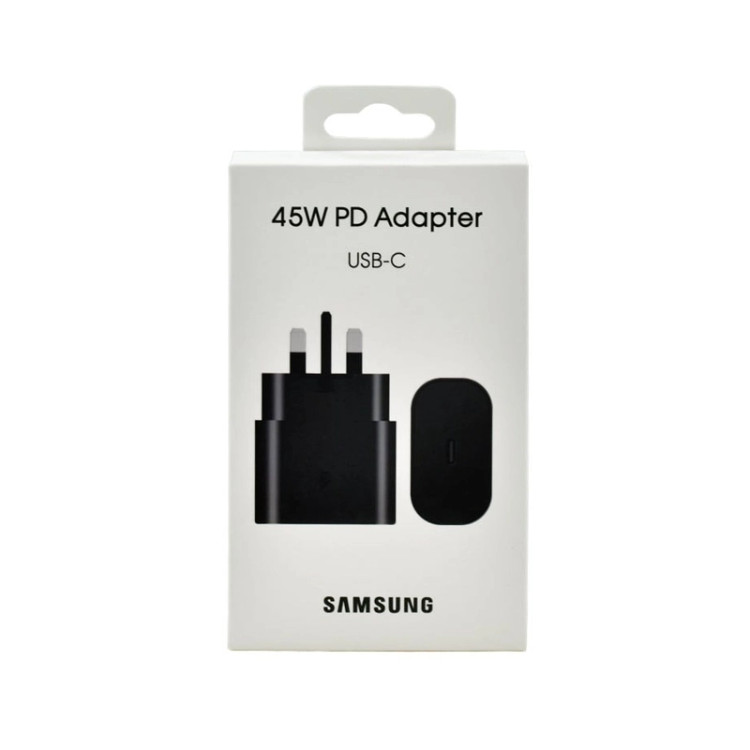 شارژر دیواری 45 وات سامسونگ مدل EP-TA845XBEGCN، آمپر خروجی 3A ، توان خروجی 45وات، ساخت ویتنام