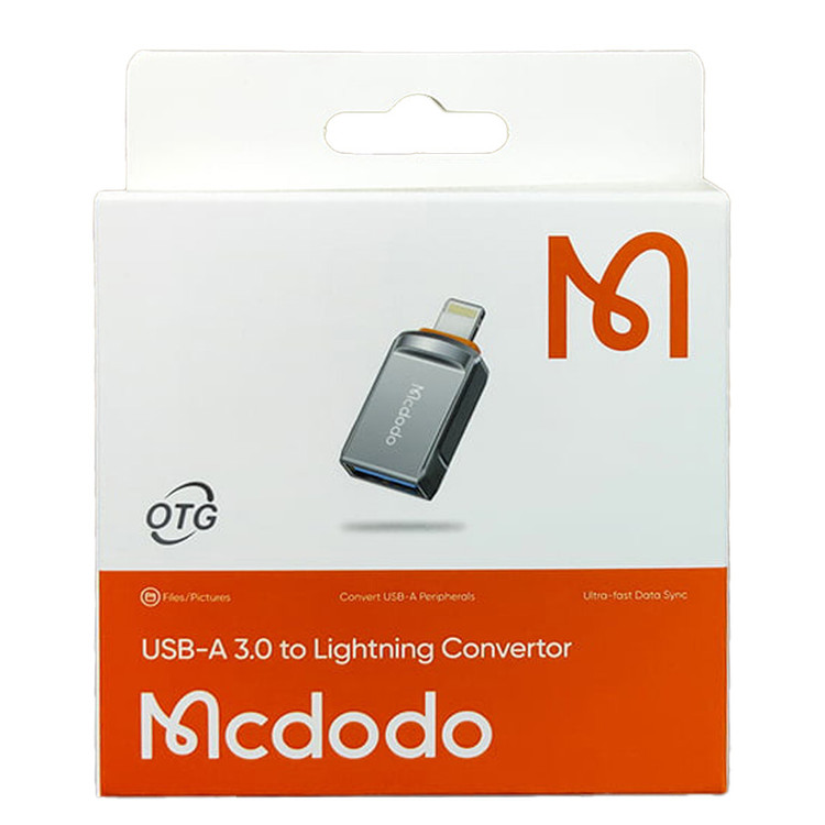 مبدل OTG mcdodo مک دودو مدل OT-860 - تبدیل OTG USB-A به Lightning