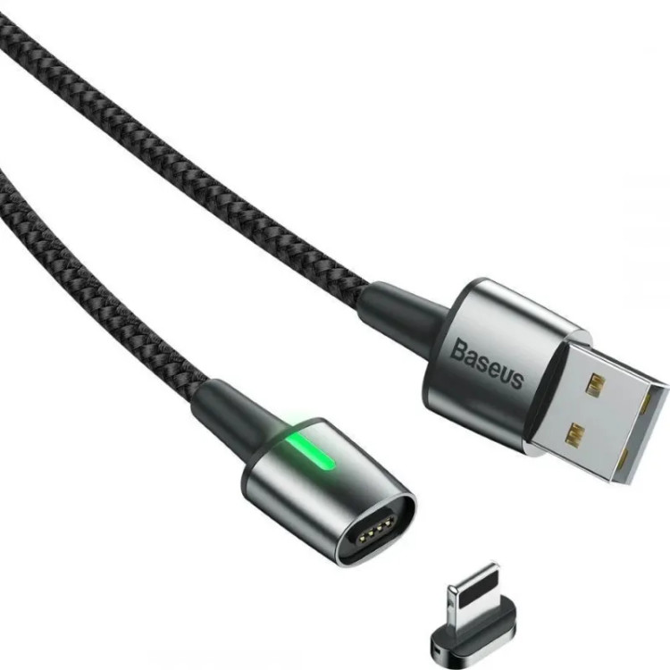 کابل مغناطیسی بیسوس مدل Zinc Magnetic Cable Kit با سه کانکتور | شارژ سریع و مقاوم