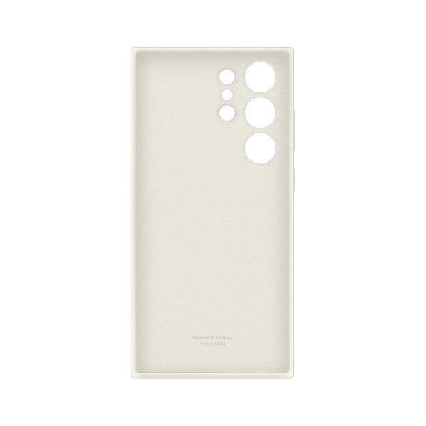 قاب سیلیکونی کرم Samsung Galaxy S23 Ultra، نمای پشت و محل لنزها