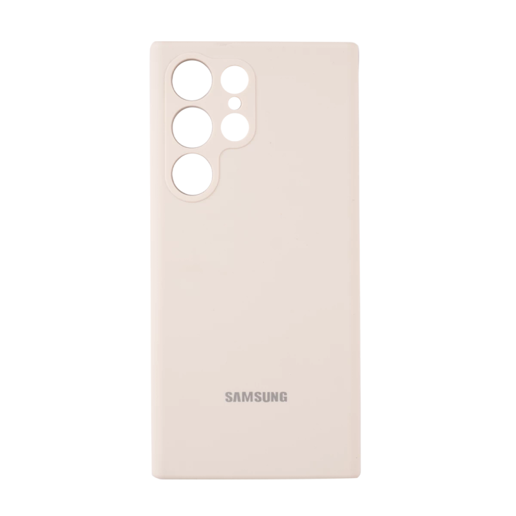 قاب سیلیکونی کرم Samsung Galaxy S24 Ultra، نمای پشت محصول