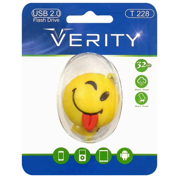 فلش مموری 32GB Verity T228 | طراحی عروسکی استیکر، سرعت مناسب، مقاومت عالی