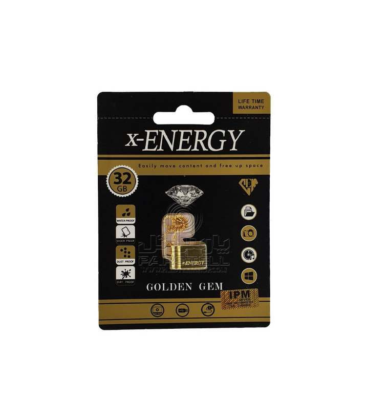 فلش مموری ایکس-انرژی 16GB مدل x-ENERGY GOLDEN GEM، دارای رابط USB 2.0، سرعت استاندارد انتقال اطلاعات 480 مگابیت بر ثانیه کپی