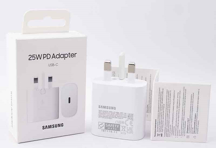 شارژر ۲۵ وات سامسونگ | آداپتور فست شارژ USB-C مناسب گوشی و تبلت