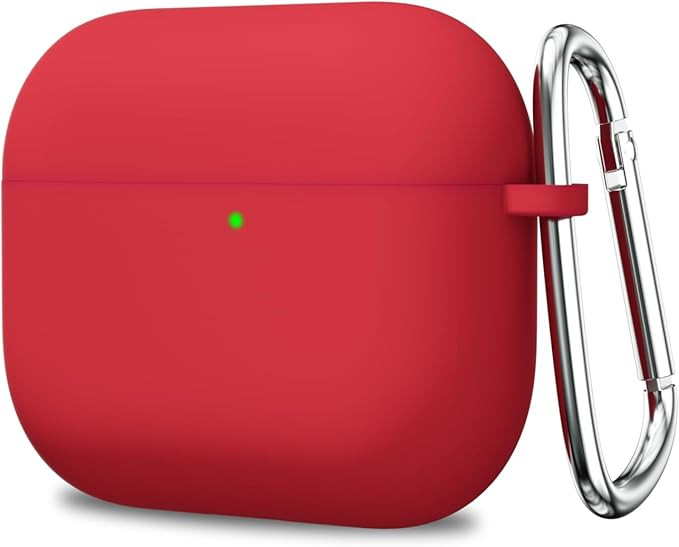 قاب سیلیکونی AirPods Pro 1 رنگ قرمز با قلاب فلزی