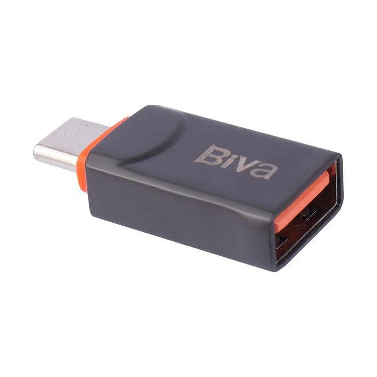 مبدل OTG تایپسی Biva OTG-03 | اتصال USB به گوشیهای اندرویدی و آیفونی 15به بالا