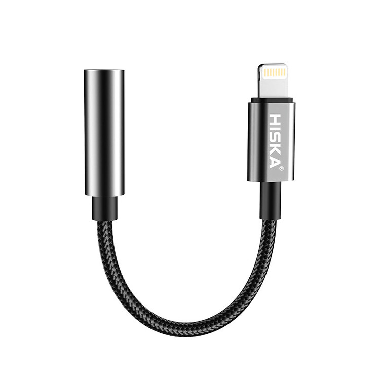 مبدل هدفون Hiska W24 | تبدیل لایتنینگ به AUX 3.5mm | مناسب آیفون