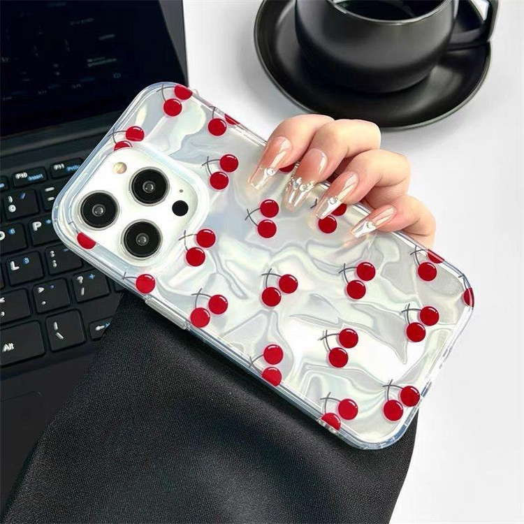 قاب گوشی آیفون طرح آلبالو 🍒 – خوشگل، خاص، خوشدست!