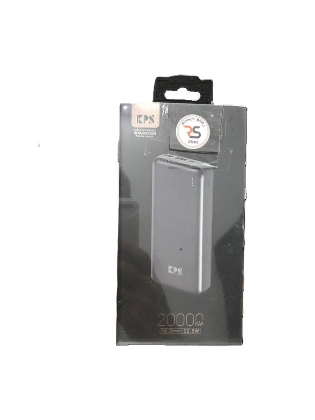 پاوربانک 20000 میلی آمپر KPS مدل KPS-29 با دو خروجی USB و ورودی Type-C و Micro USB