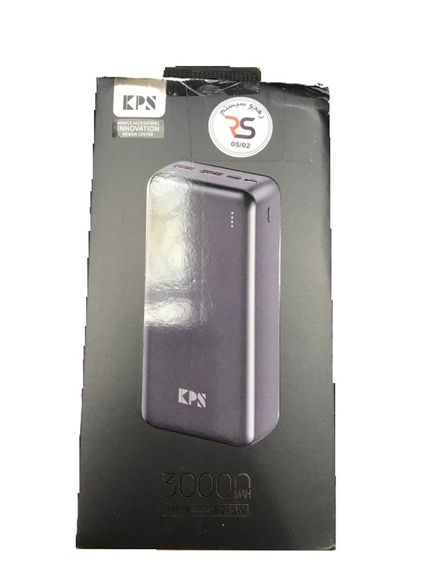 پاوربانک KPS مدل KPS-39 ظرفیت 30000 میلیآمپر ساعت با پشتیبانی از شارژ سریع QC و 22.5W PD