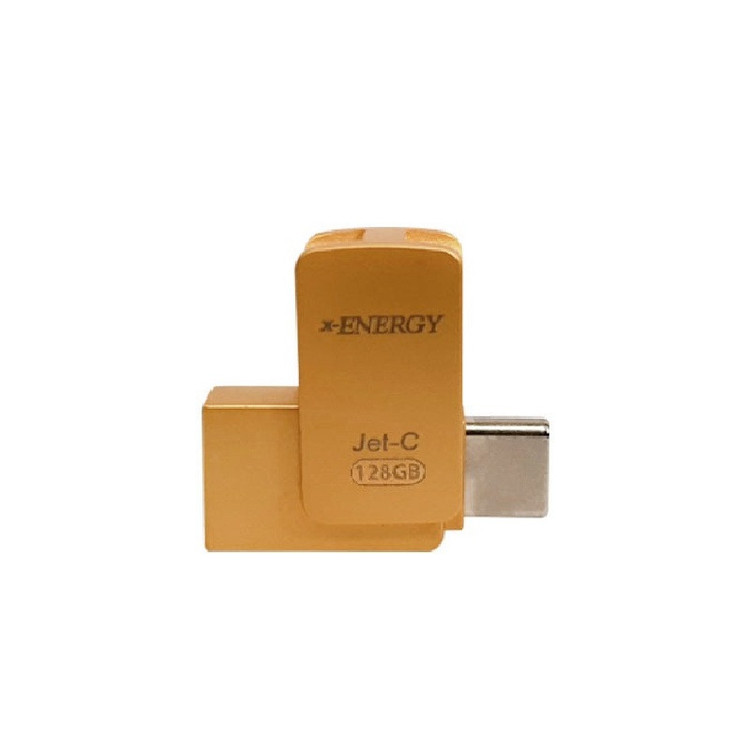 فلش مموری X-Energy Jet-C ظرفیت 128 گیگابایت با دو رابط Type-C 3.2 و USB 3.2