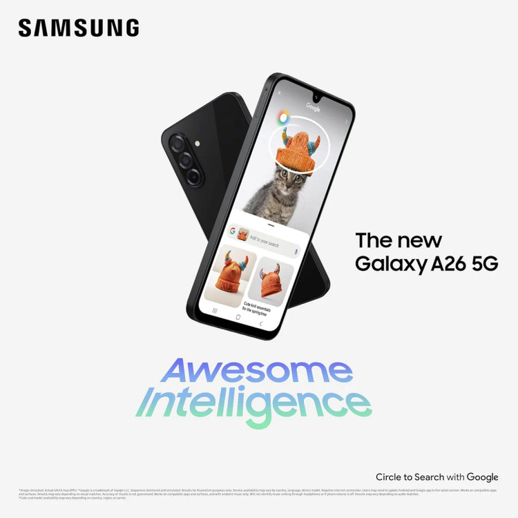 گوشی موبایل سامسونگ Galaxy A26 با حافظه 128 گیگابایت و رم 6 گیگابایت دوسیمکارت