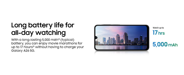 گوشی موبایل سامسونگ Galaxy A26 با حافظه 256 گیگابایت و رم 8 گیگابایت دوسیمکارت