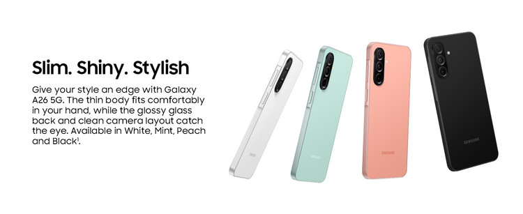 گوشی موبایل سامسونگ Galaxy A26 با حافظه 256 گیگابایت و رم 8 گیگابایت دوسیمکارت