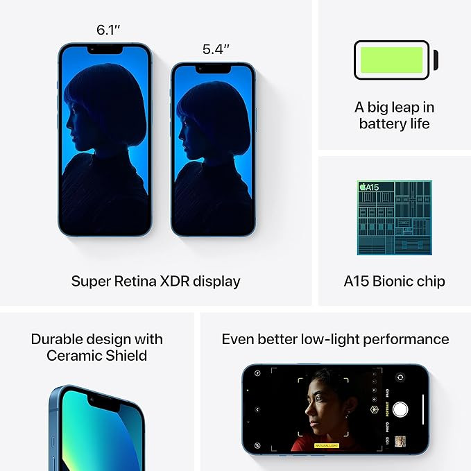 گوشی موبایل اپل iPhone 13 با حافظه 128 گیگابایت - پارت نامبر CH/A دوسیمکارت - آکبند نات اکتیو - رجیستر شده با گارانتی شرکتی