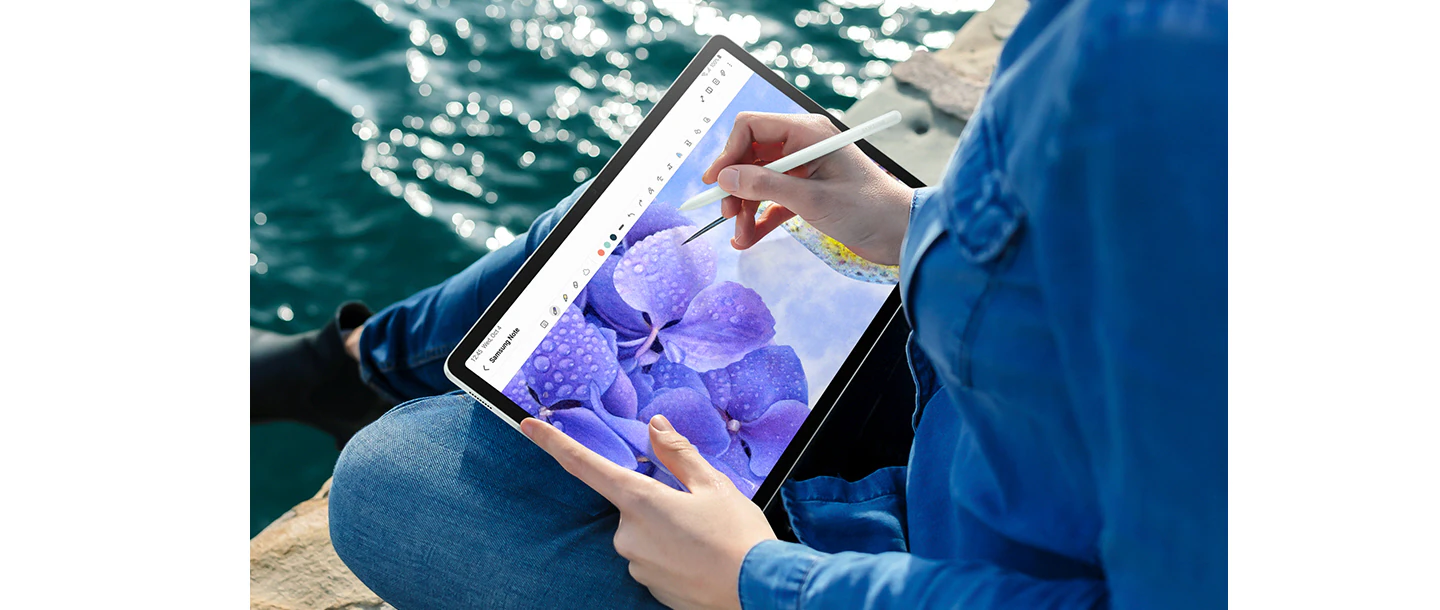 تبلت سامسونگ Galaxy Tab S9 FE Plus (سیمکارتخور 5G) با حافظه 256 گیگابایت و رم 12 گیگابایت - با گارانتی