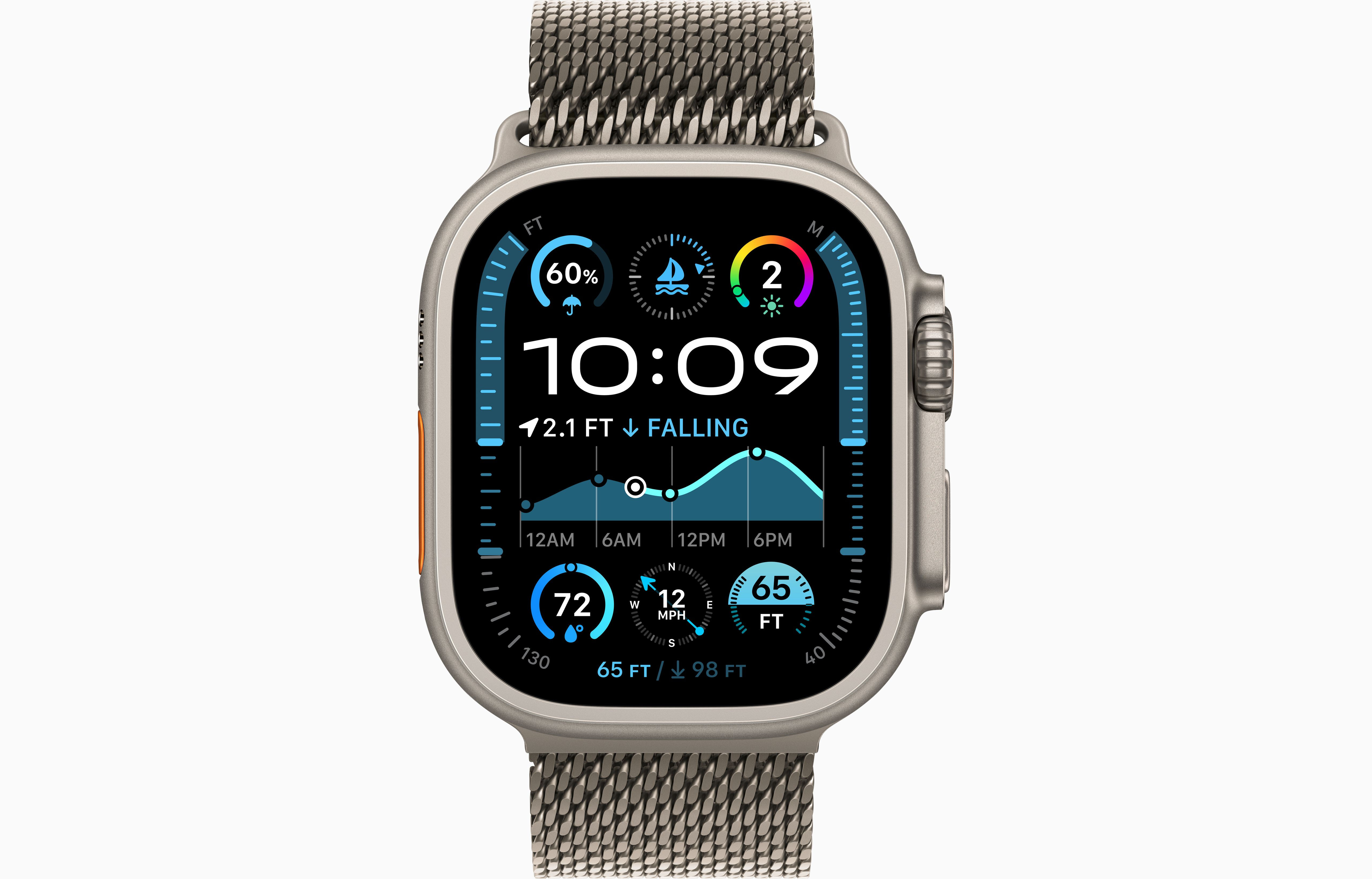 ساعت هوشمند اپل Apple Watch Ultra 2 (49mm) با بند فلزی میلانس تیتانیوم - با گارانتی