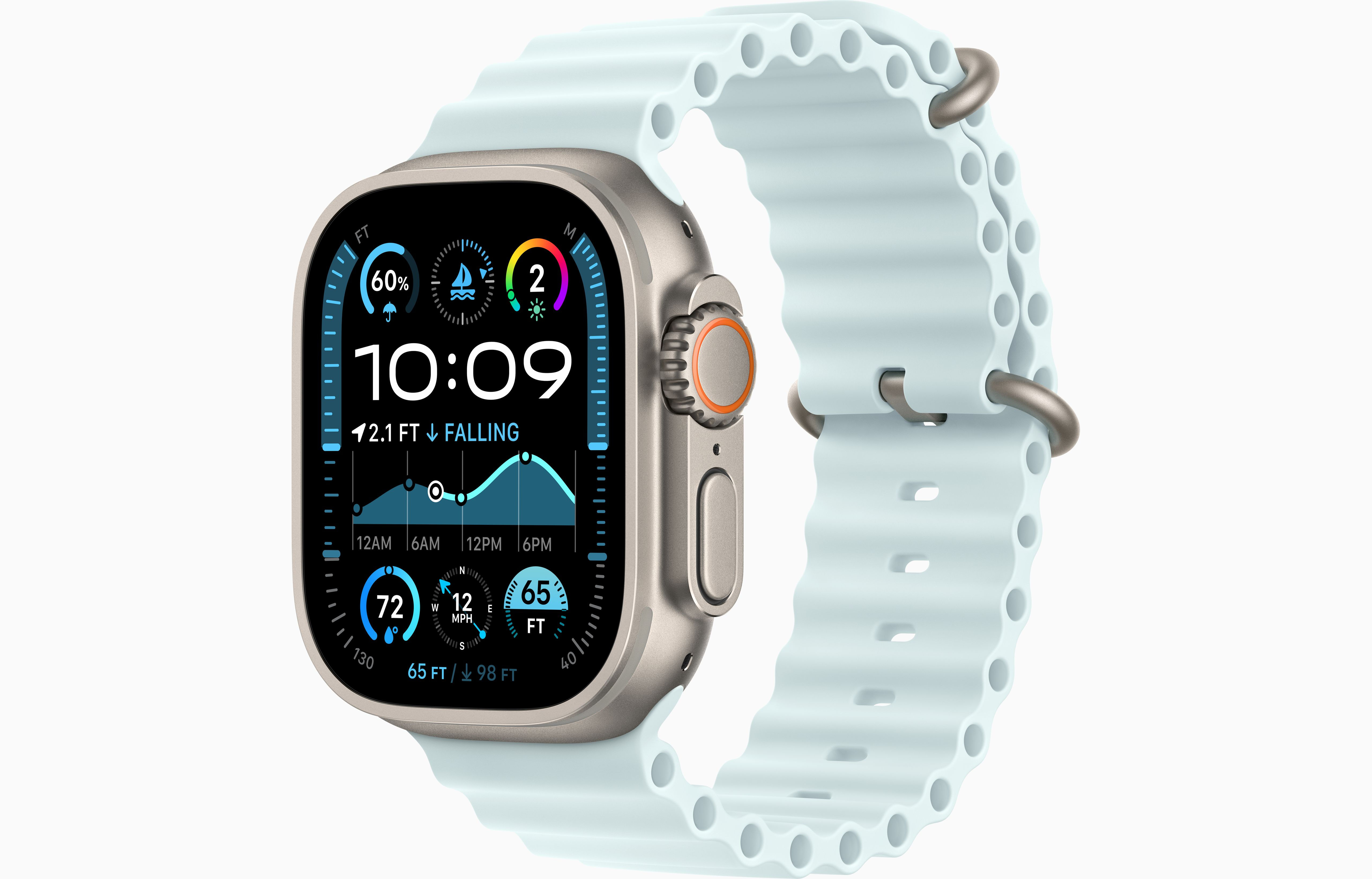 ساعت هوشمند اپل Apple Watch Ultra 2 (49mm) با بند اوشن (Ocean Band) - با گارانتی