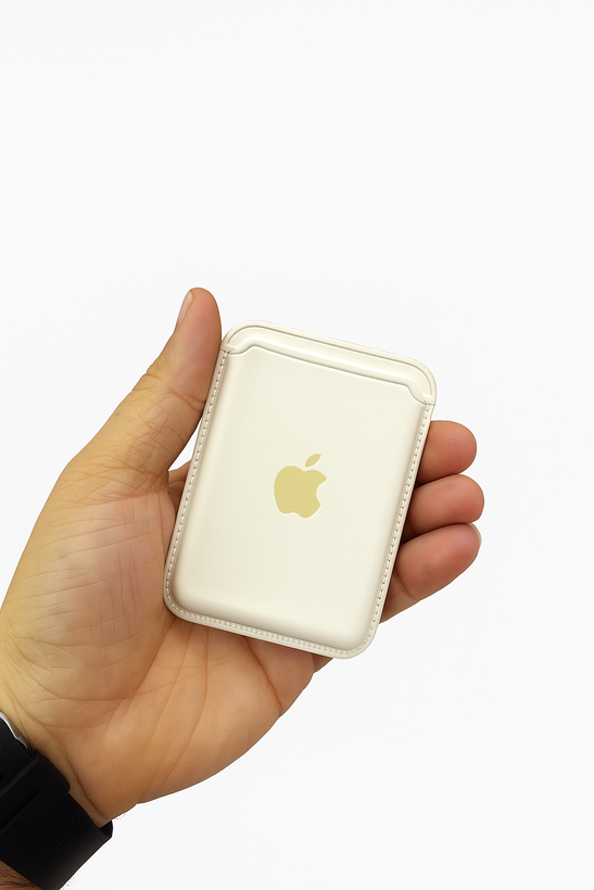 کیف کارت مغناطیسی سیلیکونی MagSafe برای آیفون رنگ کرم