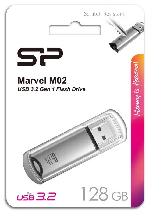 فلش مموری Silicon Power Marvel M02 USB 3.2 Gen 1 – ظرفیت ۱۲۸ گیگابایت