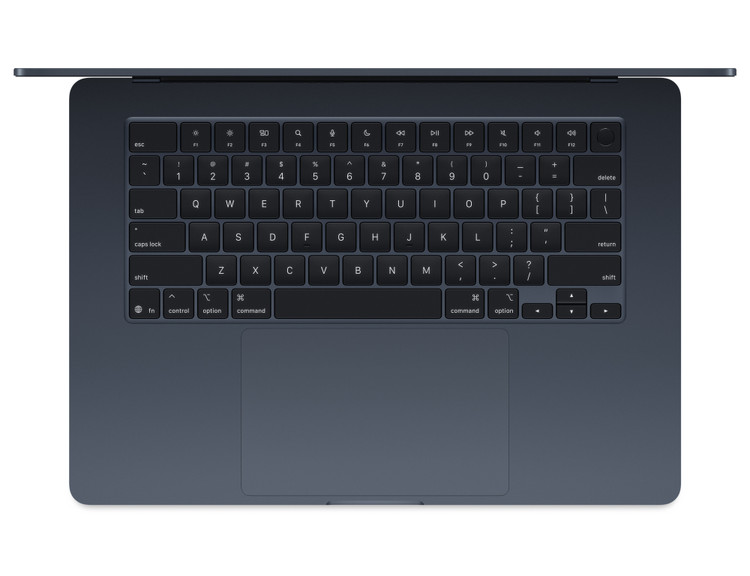 لپ تاپ 15.3 اینچی اپل MacBook Air 15inch M4 (MW1M3) با حافظه 512SSD گیگابایت و رم 16 گیگابایت - رنگ میدنایت (Midnight)