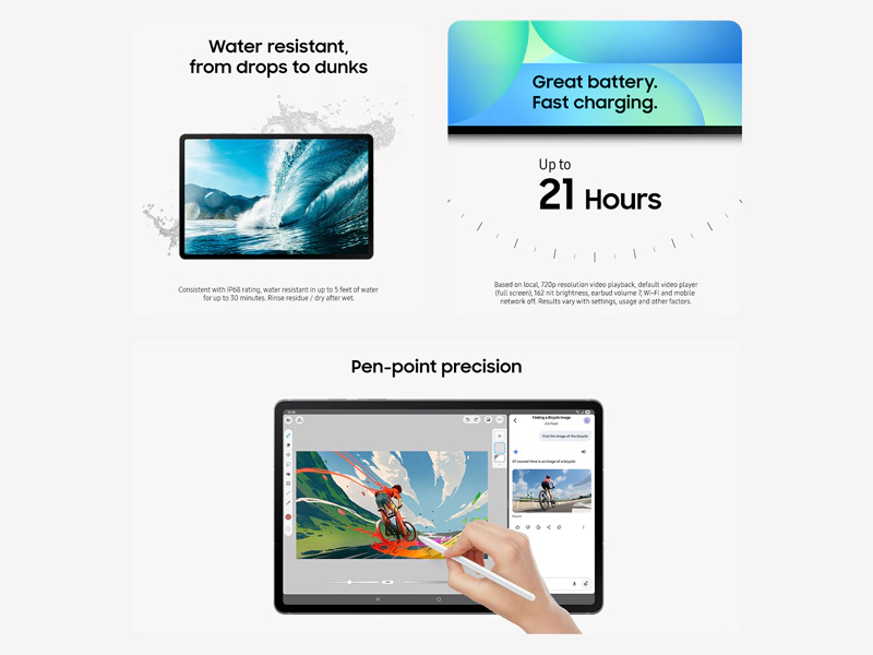 تبلت سامسونگ Galaxy Tab S10 FE (وای‌فای / بدون سیمکارت) با حافظه 128 گیگابایت و رم 8 گیگابایت - با گارانتی