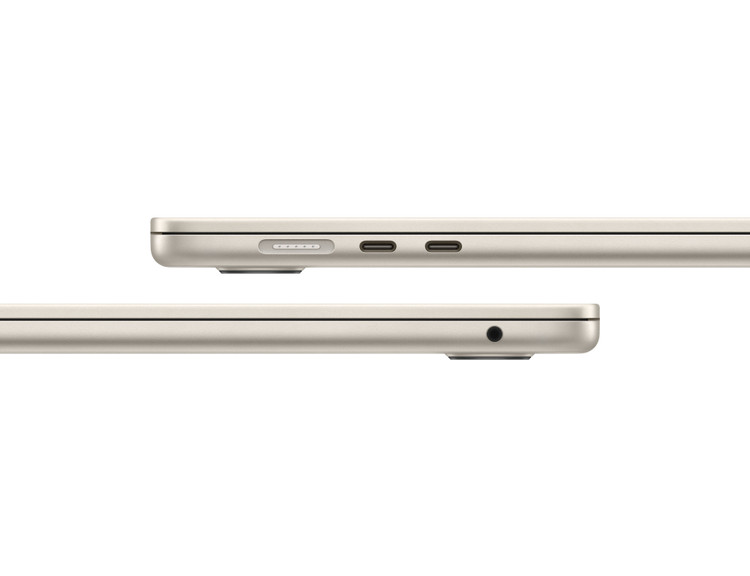 لپ تاپ 15.3 اینچی اپل MacBook Air 15inch M4 (MC6K4) با حافظه 512SSD گیگابایت و رم 24 گیگابایت - رنگ استارلایت (Starlight)