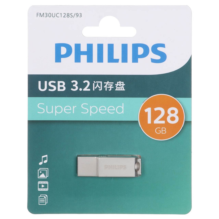 فلش مموری ۱۲۸ گیگابایت دوپورت USB 3.2 + Type-C فیلیپس