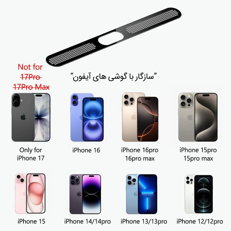 برچسب محافظ اسپیکر گوشی موبایل مدل متال