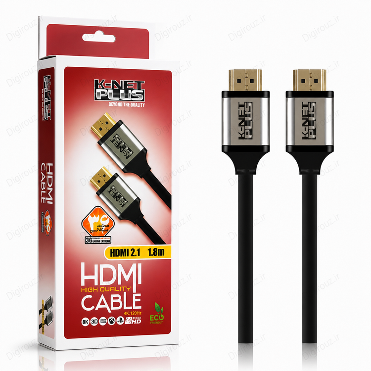 کابل HDMI کینت پلاس 1.8 متری نسخه 2.1