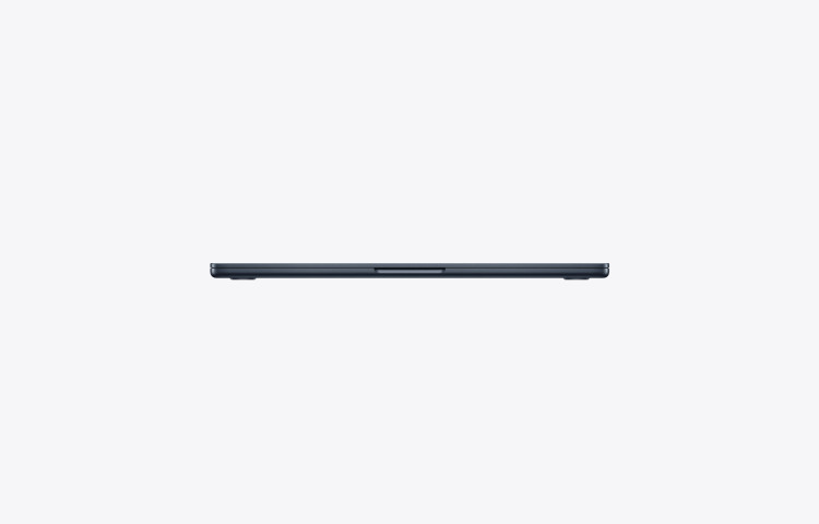 نمای باز از بالا لپ تاپ Apple MacBook Air 13 M5 مدل MDHF4 رنگ میدنایت
