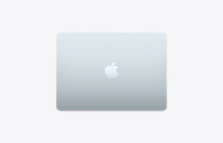 نمای پشت لپ تاپ Apple MacBook Air 13 M5 مدل MDHH4 رنگ اسکای بلو