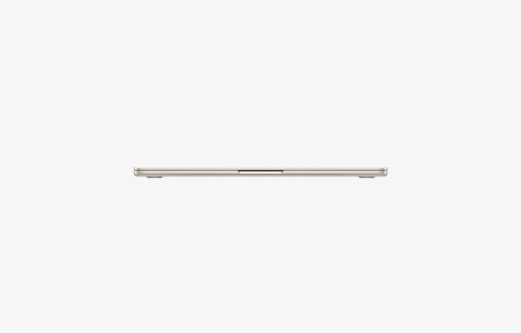 نمای جانبی فوق باریک لپ تاپ Apple MacBook Air 13 M5 مدل MDHA4 رنگ استارلایت