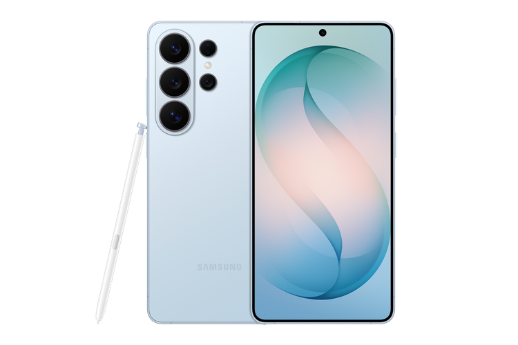 نمای جلو و پشت گوشی Samsung Galaxy S26 Ultra رنگ آبی