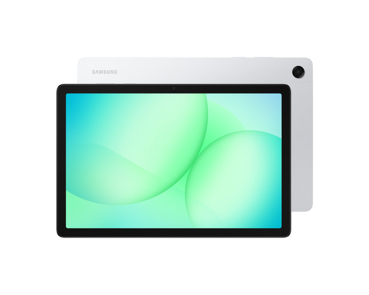 نمای جلو و پشت تبلت سامسونگ Galaxy Tab A11 Plus رنگ نقرهای