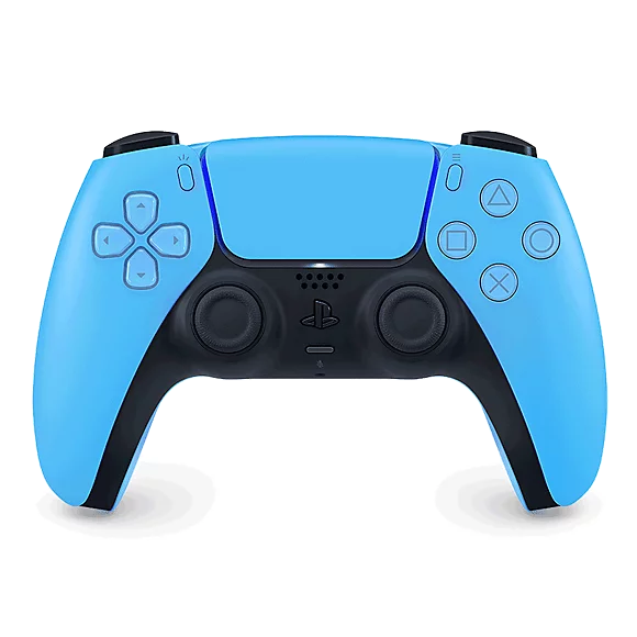 نمای روبهرو دسته PS5 مدل DualSense Starlight Blue آبی آسمانی