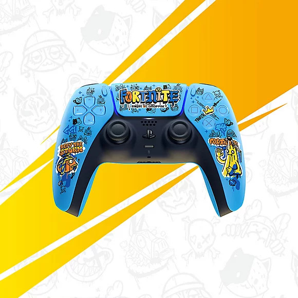 نمای روبهرو کنترلر پلی استیشن ۵ Fortnite Limited Edition