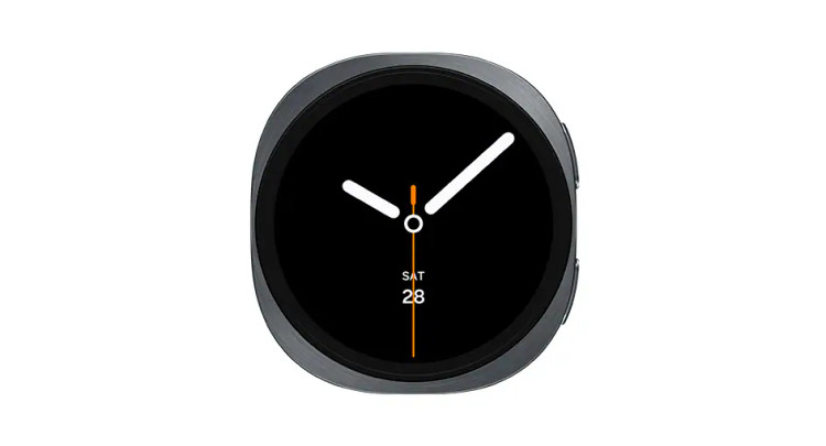 نمای روبهرو صفحه ساعت Galaxy Watch 8 رنگ گرافیت