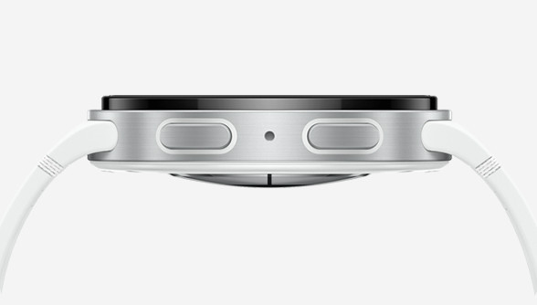 نمای کناری ساعت سامسونگ Galaxy Watch 8 نقرهای