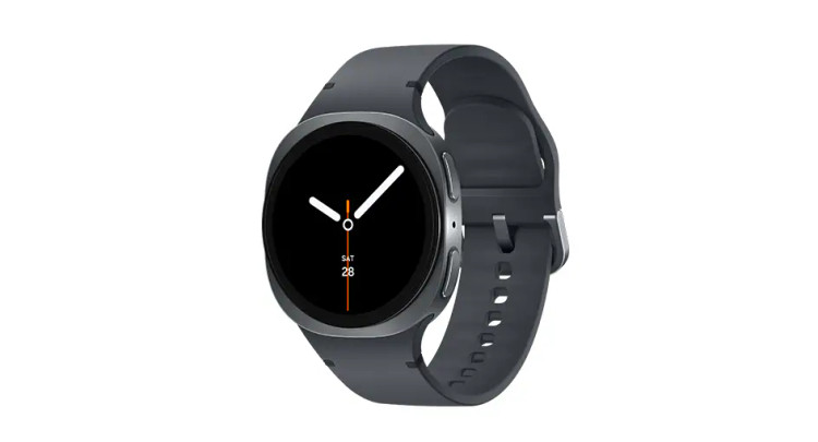 نمای زاویهدار Samsung Galaxy Watch 8 40mm رنگ گرافیت