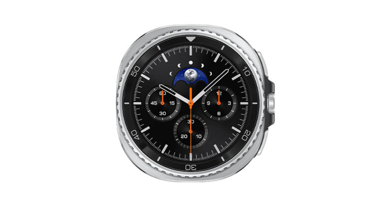 نمای نزدیک صفحه ساعت هوشمند Samsung Galaxy Watch 8 Classic مشکی