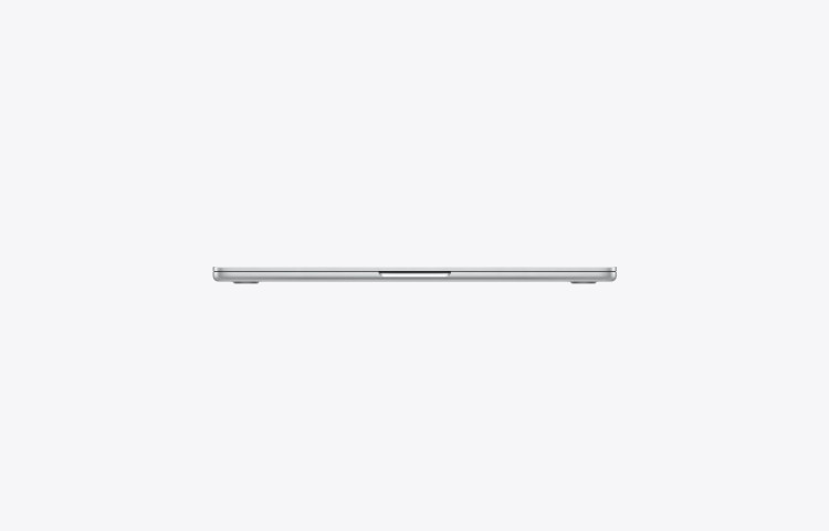 نمای جانبی MacBook Air 13 M5 مدل MDH94 رنگ Silver با طراحی باریک و بدنه سبک آلومینیومی