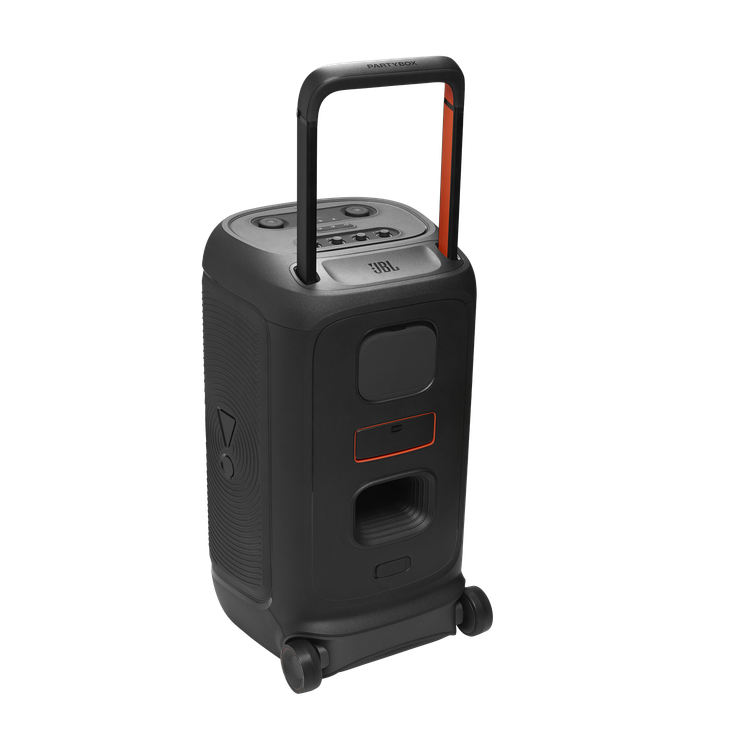 نمای کامل پشت اسپیکر JBL PartyBox 520 با دسته تلسکوپی