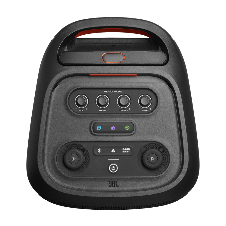 نمای نزدیک پنل کنترل بالای اسپیکر JBL PartyBox Stage 320