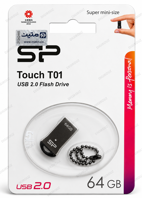 فلش مموری سیلیکون پاور مدل Touch T01 USB 2.0