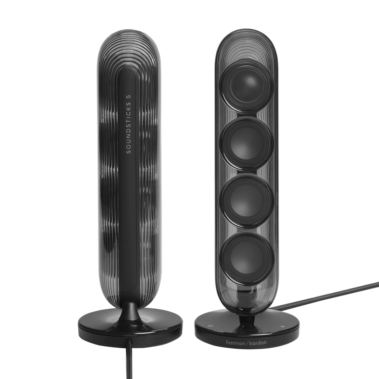 نمای جلو و پشت بلندگوهای ستونی Harman Kardon SoundSticks 5